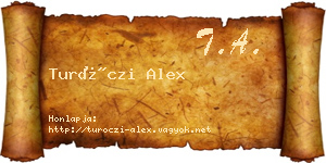 Turóczi Alex névjegykártya